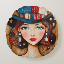 Patriotic American Woman