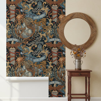 Patriotic Americana Liberty Art Nouveau ID1302 Wallpaper