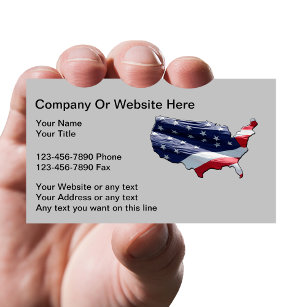 Patriotic Americana Theme Business Card Template