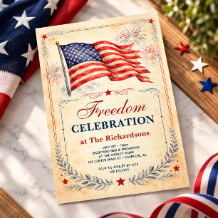 Patriotic America's 250th Freedom Celebration Invitation