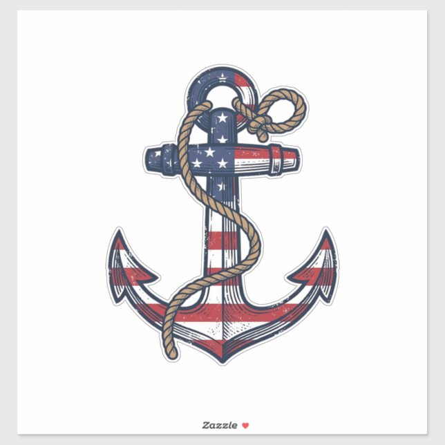 Patriotic Anchor Vintage Vector Design_1 (Sheet)