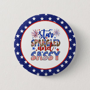 Patriotic And Sassy 2 Inch Round Button