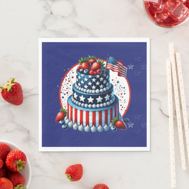 Patriotic And Sassy Celebration  Napkin (Insitu)