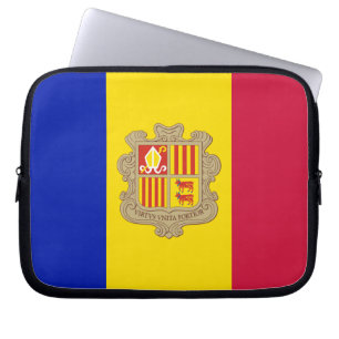 Patriotic Andorra Flag Laptop Sleeve