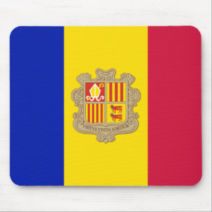 Patriotic Andorra Flag Mouse Pad