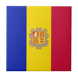 Patriotic Andorra Flag Tile
