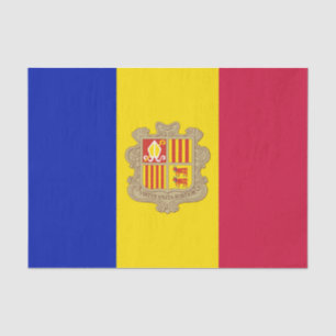 Patriotic Andorra Flag Tissue Paper