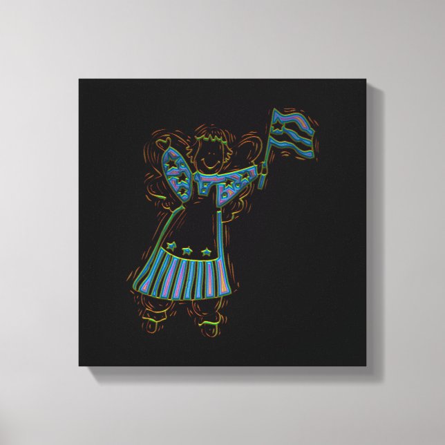 Patriotic Angel Canvas Print (Front)