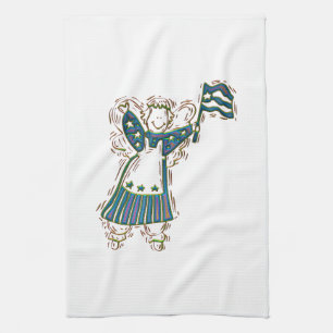 Patriotic Angel Kitchen Towel