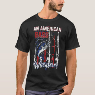 Patriotic anglers American Bass whisperer fisherma T-Shirt