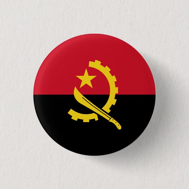 Patriotic Angolan Flag 1 Inch Round Button (Front)