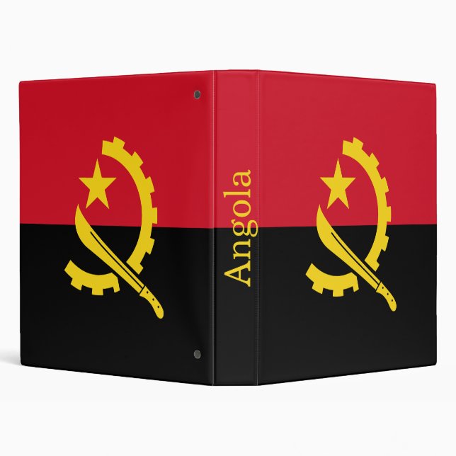 Patriotic Angolan Flag Binder (Background)