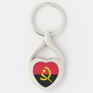 Patriotic Angolan Flag Keychain