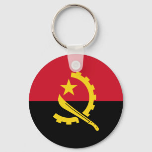 Patriotic Angolan Flag Keychain