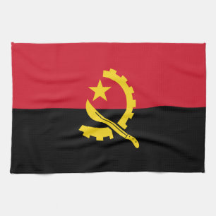 Patriotic Angolan Flag Kitchen Towel