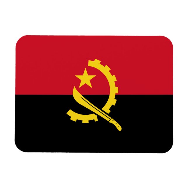 Patriotic Angolan Flag Magnet (Horizontal)