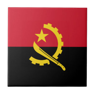Patriotic Angolan Flag Tile