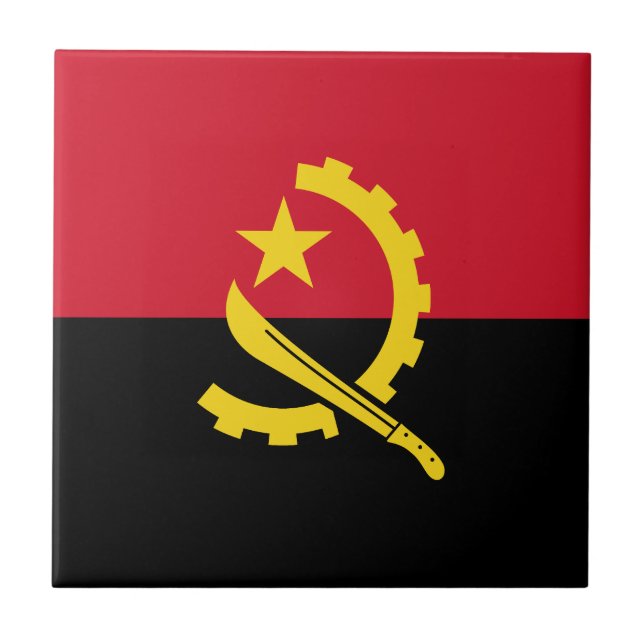 Patriotic Angolan Flag Tile (Front)