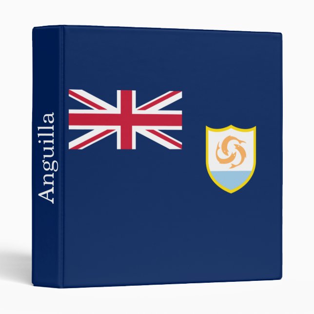 Patriotic Anguilla Flag Binder (Front/Spine)