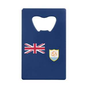 Patriotic Anguilla Flag Credit Card Bottle Opener