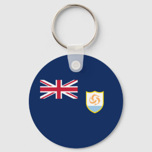 Patriotic Anguilla Flag Keychain