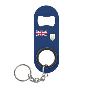 Patriotic Anguilla Flag Keychain Bottle Opener