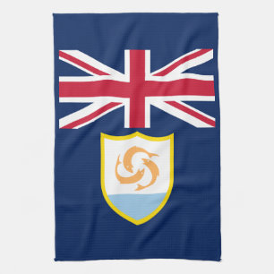 Patriotic Anguilla Flag Kitchen Towel