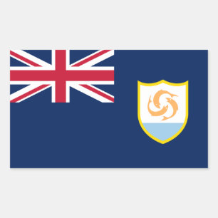 Patriotic Anguilla Flag Sticker