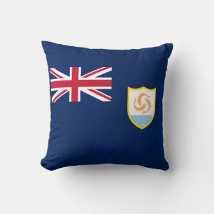 Patriotic Anguilla Flag Throw Pillow