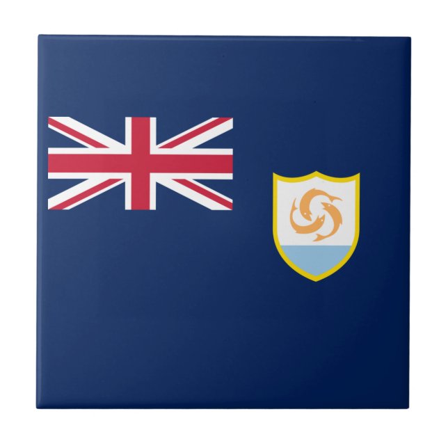 Patriotic Anguilla Flag Tile (Front)