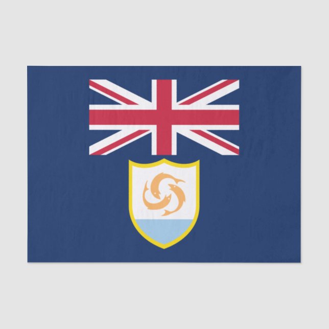 Patriotic Anguilla Flag Tissue Paper (Front)