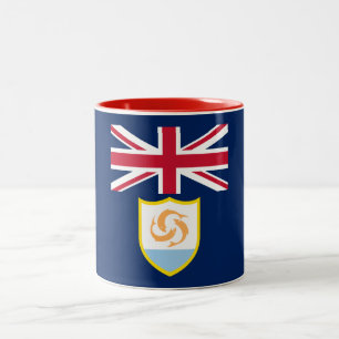 Patriotic Anguilla Flag Two-Tone Coffee Mug