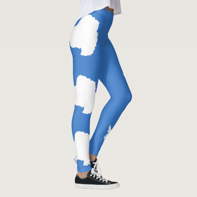 Patriotic Antarctica Flag Leggings (Right)