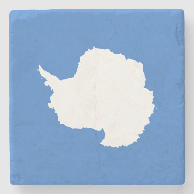 Patriotic Antarctica Flag Stone Coaster (Front)