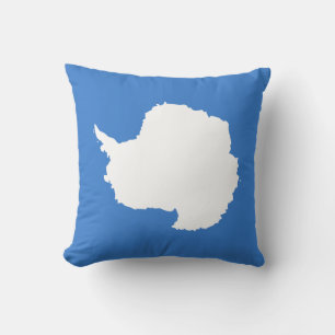 Patriotic Antarctica Flag Throw Pillow