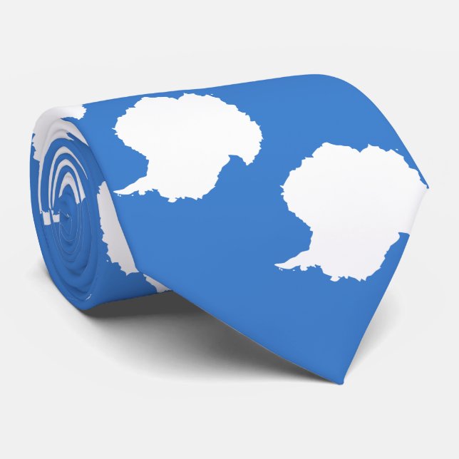 Patriotic Antarctica Flag Tie (Rolled)