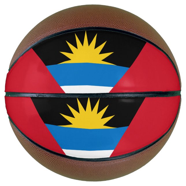 Patriotic Antigua and Barbuda Flag Basketball (Front)