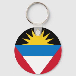 Patriotic Antigua and Barbuda Flag Keychain