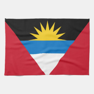 Patriotic Antigua and Barbuda Flag Kitchen Towel