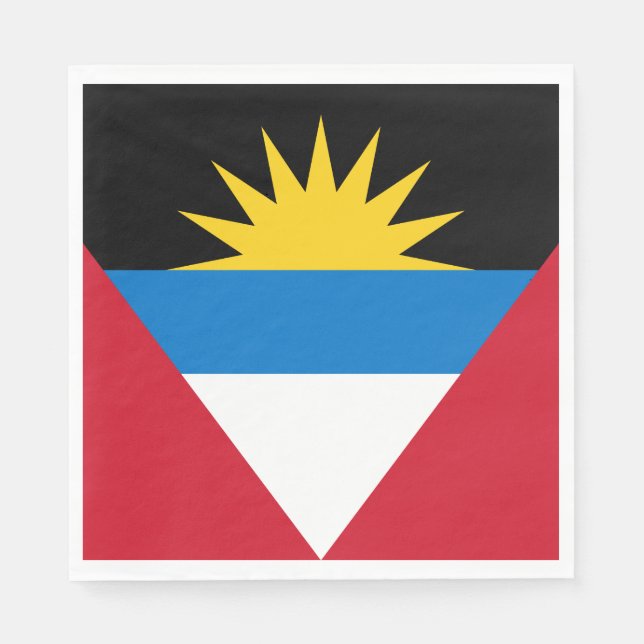 Patriotic Antigua and Barbuda Flag Napkin (Front)