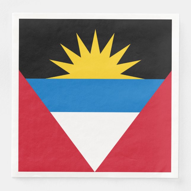Patriotic Antigua and Barbuda Flag Napkin (Front)