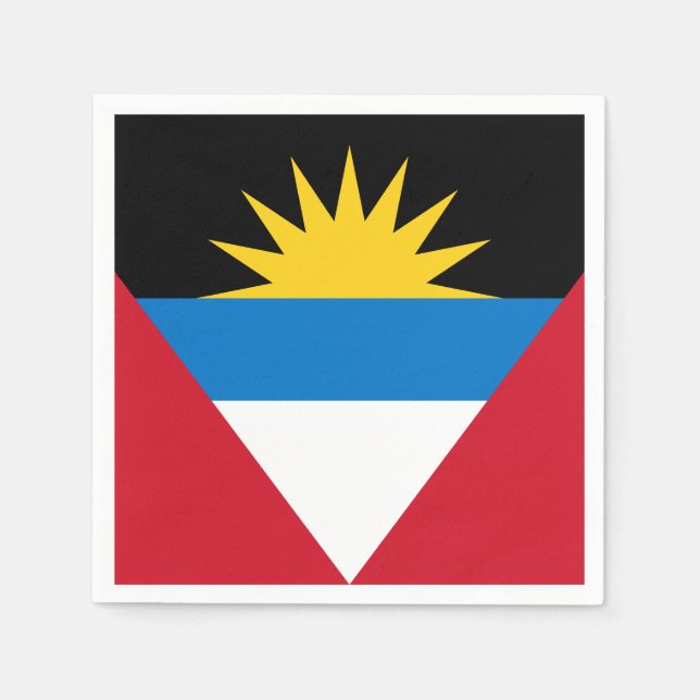 Patriotic Antigua and Barbuda Flag Napkin (Front)