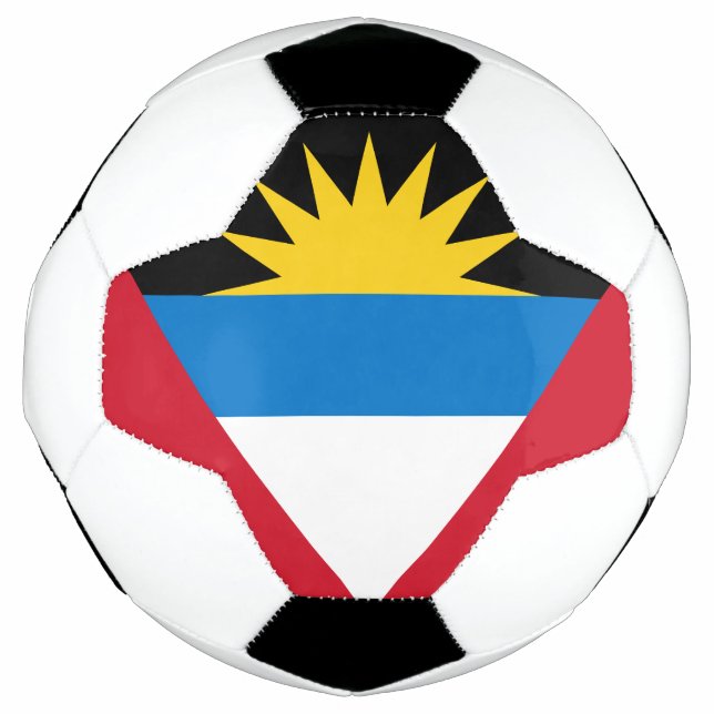 Patriotic Antigua and Barbuda Flag Soccer Ball (Front)