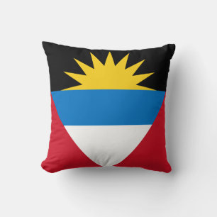 Patriotic Antigua and Barbuda Flag Throw Pillow