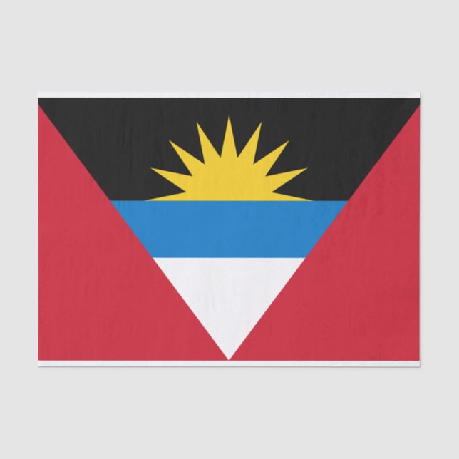 Patriotic Antigua and Barbuda Flag Tissue Paper (Front)