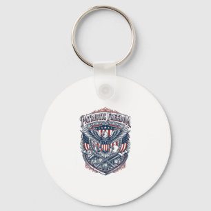 Patriotic Antique Collector Vector Graphic Tee Keychain