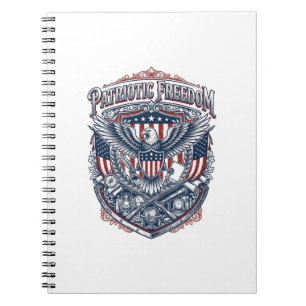 Patriotic Antique Collector Vector Graphic Tee Notebook
