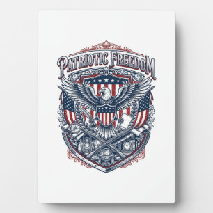 Patriotic Antique Collector Vector Graphic Tee Plaque