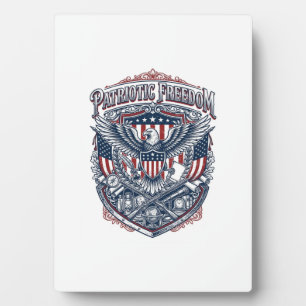 Patriotic Antique Collector Vector Graphic Tee Plaque