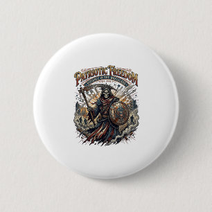 Patriotic Apocalyptic Liberty Reaper Zombie Apocal 2 Inch Round Button